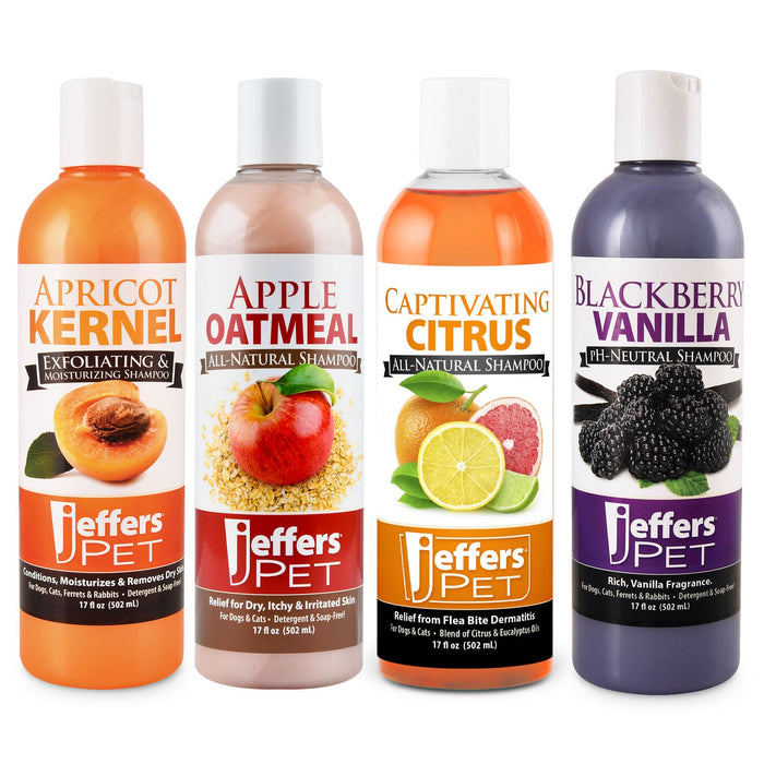 Jeffers Fruity Pup Shampoos, 4pk KIT  