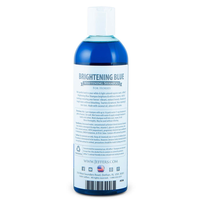 Jeffers Brightening Blue Whitening Shampoo for Horses