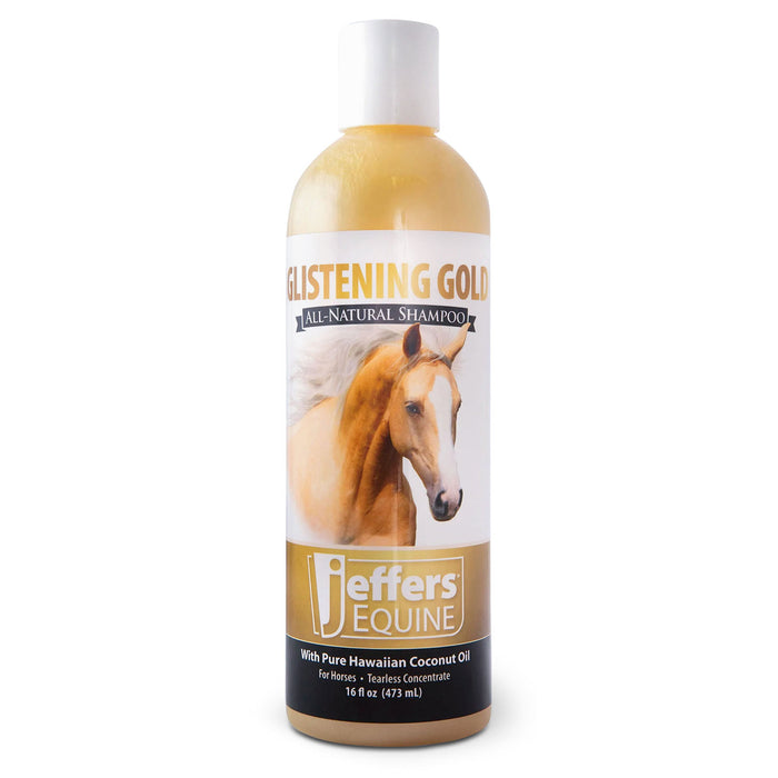 Jeffers Glistening Gold All-Natural Tearless Horse Shampoo w/ Pure Hawaiian Coconut Oil