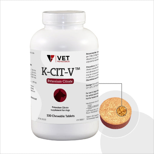 K-CIT-V Potassium Citrate plus Cranberry Chewable Tablets, 640mg, 100ct Size 640mg