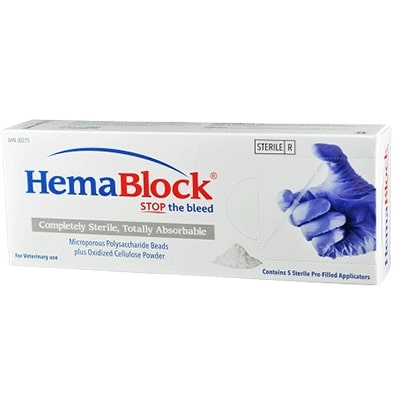 Hemablock Hemostatic Powder 2 gm Tube/Sachet, 5pk Count 