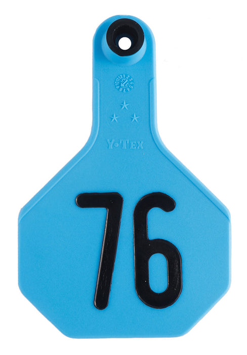 Y-Tex Numbered Cattle Ear Tag ID, Medium - Blue 151-175 