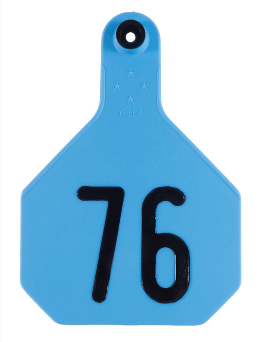 Y-Tex Numbered Cattle Ear Tags (Large), 25 count - Blue 1-25 