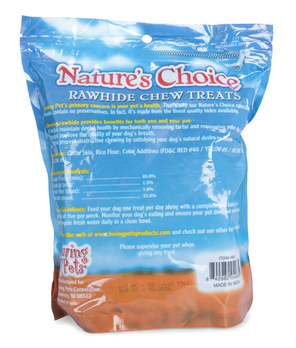 Natures Choice Rawhide Munchy Stick, Assorted Colors, 100pk  