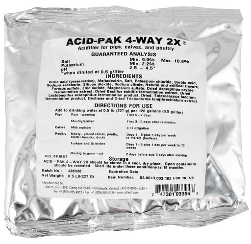 Acid - Pak 4 - Way 2X - Jeffers - Animal Health & Wellness > Vitamins & Supplements