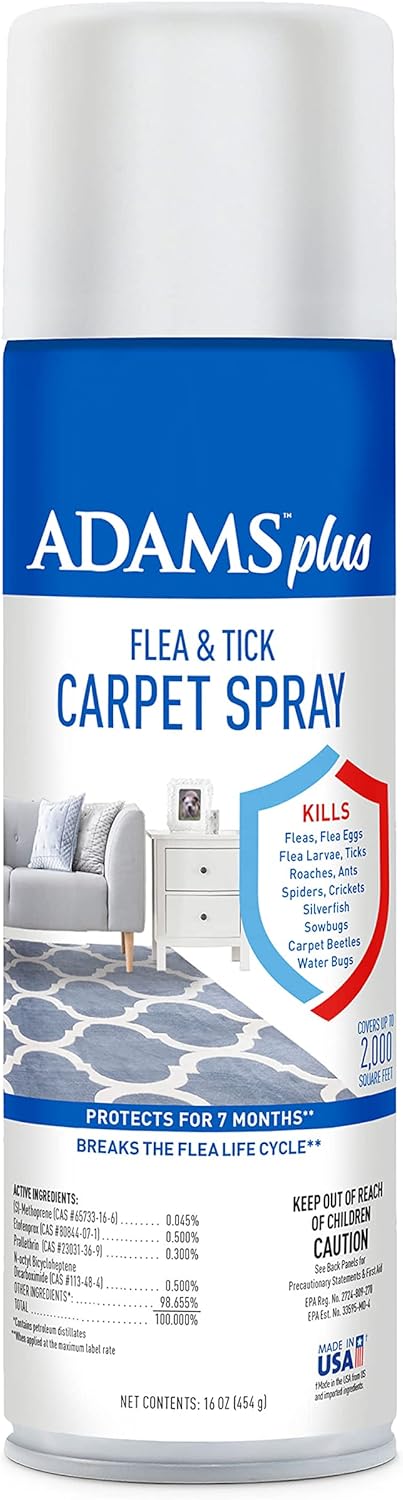 Adams Plus Flea & Tick Carpet Spray, 16 oz - Jeffers - Animal Health & Wellness > Flea & Tick Control