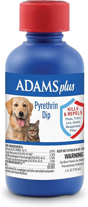 Adams Plus Pyrethrin Dip, 4 oz - Jeffers - Animal Health & Wellness > Flea & Tick Control