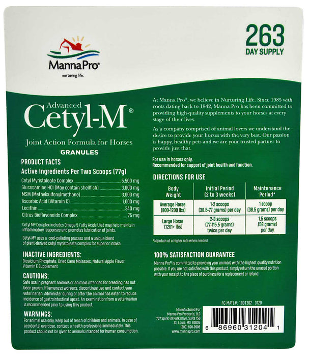 Advanced Cetyl M for Horses - Jeffers - Animal Health & Wellness > Joint Health