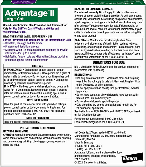 Advantage II for Cats - Jeffers - Animal Health & Wellness > Flea & Tick Control