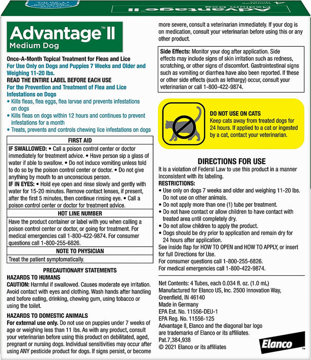 Advantage II for Dogs - Jeffers - Animal Health & Wellness > Flea & Tick Control