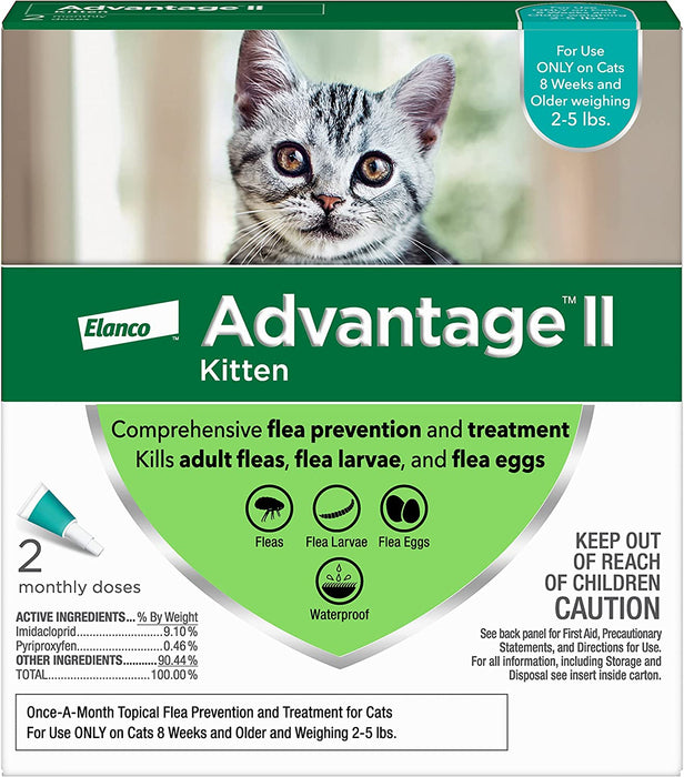 Advantage II for Kittens 2 - 5 lb - Jeffers - Animal Health & Wellness > Flea & Tick Control