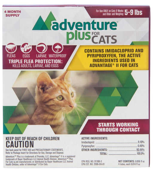 Adventure Plus for Cats, 4 - pack - Jeffers - Animal Health & Wellness > Flea & Tick Control