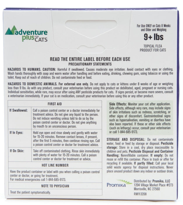 Adventure Plus for Cats, 4 - pack - Jeffers - Animal Health & Wellness > Flea & Tick Control