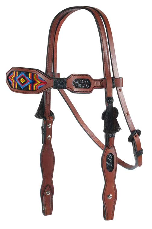 Alamo Saddlery Multi Color Diamond Inlaid Beaded Tack - Jeffers - Horse Supplies > Horse Tack > Bridles & Headstalls