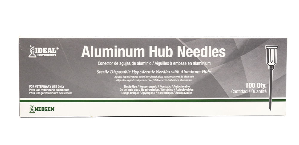 Aluminum Hub Needle 16G x 5/8', 100/box - Jeffers - Animal Health & Wellness > Medical Supplies