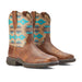 Ariat Womens Anthem Shortie Savannah Boot, Taupe and Turquoise Aztec - Jeffers - Women > Boys > Shoes, Boots