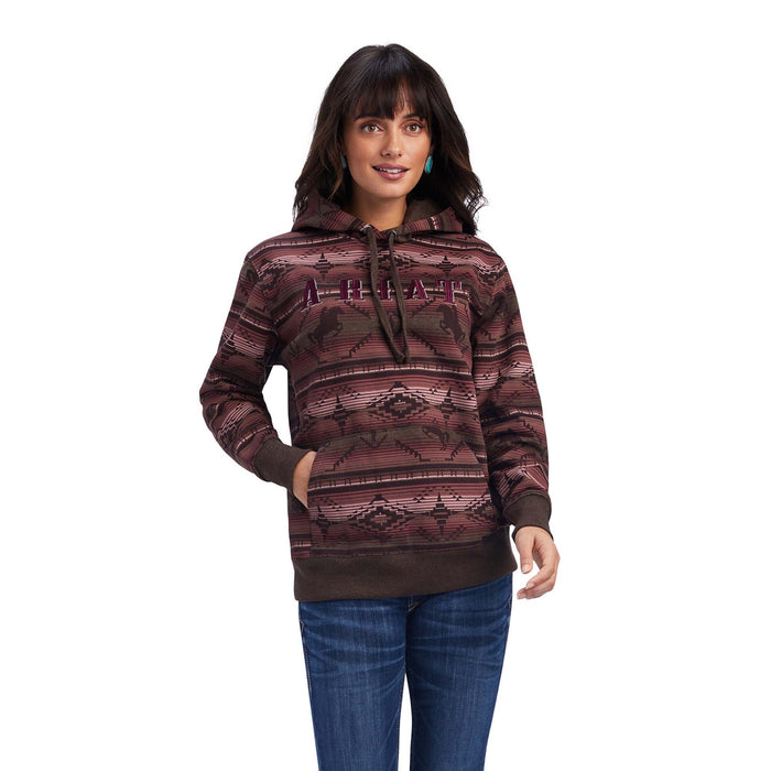 Ariat Womens R.E.A.L. Old West Serape Sweatshirt Hoodie, Mulberry - Jeffers - Women > Women's Clothing > Women's Jackets & Outerwear