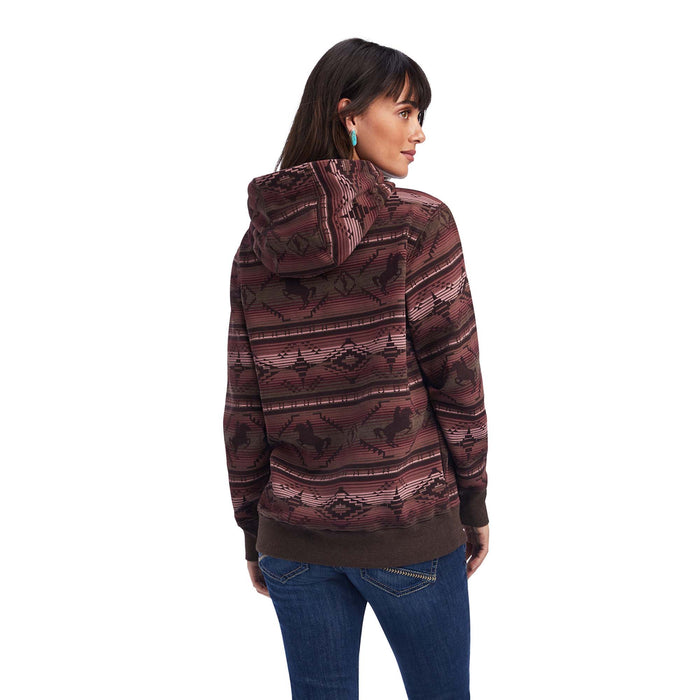 Ariat Womens R.E.A.L. Old West Serape Sweatshirt Hoodie, Mulberry - Jeffers - Women > Women's Clothing > Women's Jackets & Outerwear