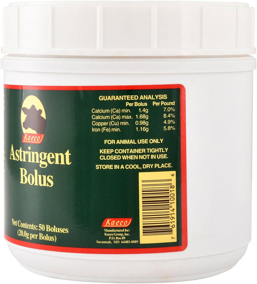 Astringent Bolus, 50 count - Jeffers - Animal Health & Wellness > Vitamins & Supplements