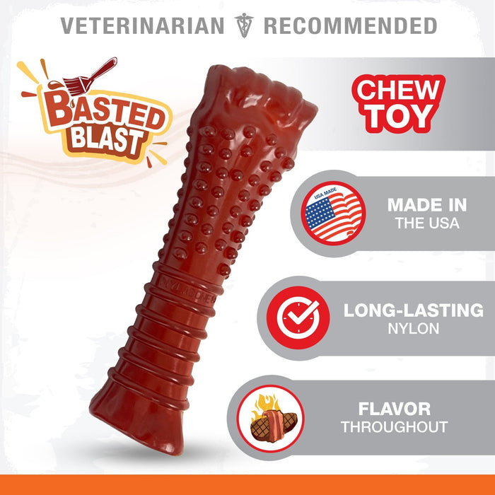 Basted Blast Dual Flavored Power Chew, Bacon Basted Steak - Jeffers - Dog Supplies > Dog Toys