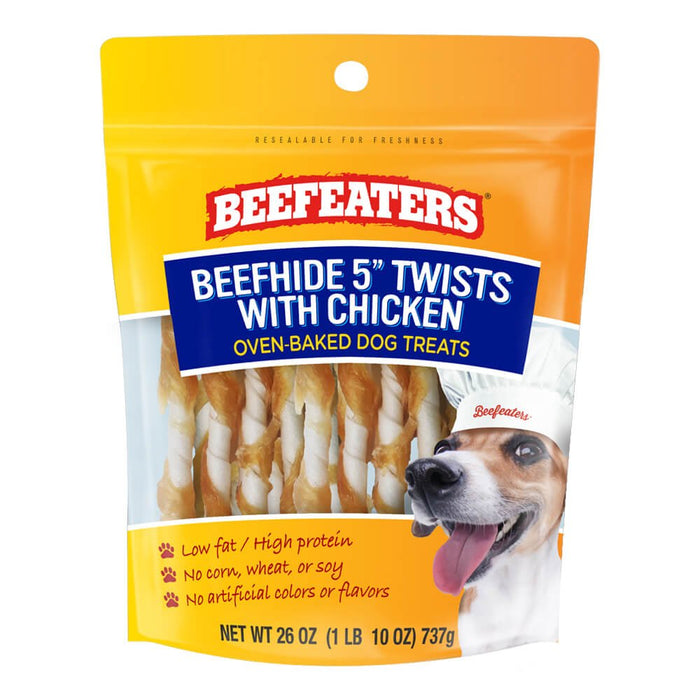 Beefeaters Beefhide 5' Twists with Chicken - Jeffers - Dog Supplies > Dog Treats