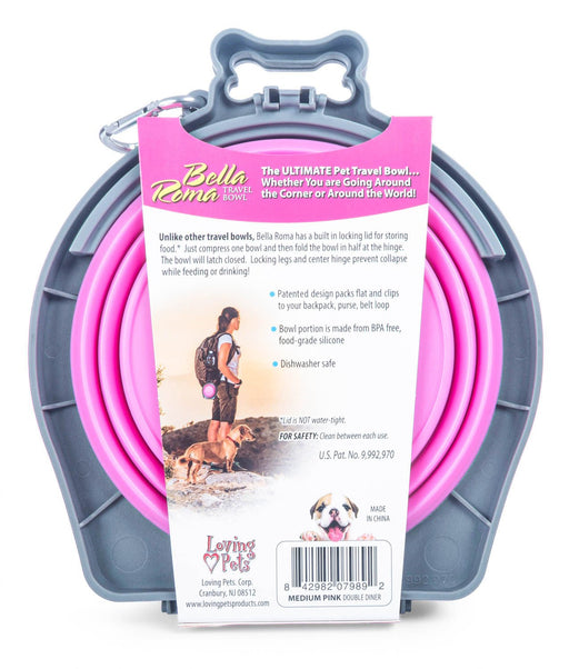 Bella Roma Travel Bowl Double Diner - Jeffers - Animal & Pet Supplies > Pet Bowls, Feeders & Waterers