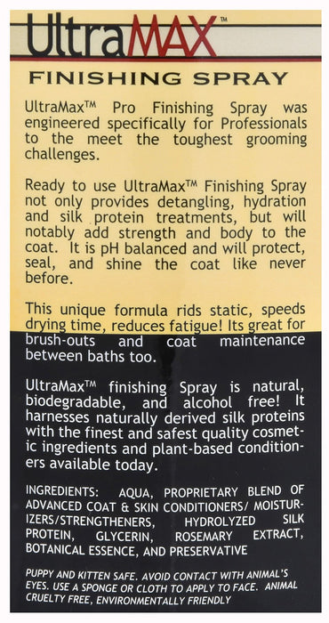 Best Shot UltraMAX Pro Finishing Spray - Jeffers - Animal & Pet Supplies > Pet Grooming > Pet Shampoo & Conditioner