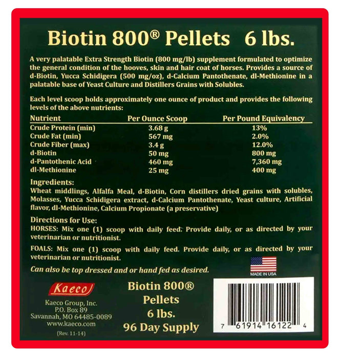 Biotin 800 Pellets - Jeffers - Animal Health & Wellness > Vitamins & Supplements