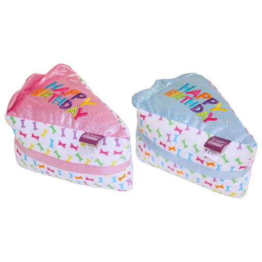 Birthday Cake Slice Dog Toy, 6', Assorted - Jeffers - Dog Supplies > Dog Toys