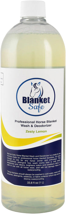 Blanket Safe Professional Horse Blanket Wash & Deodorizer, 32 oz - Jeffers - Horse Supplies > Horse Blankets & Sheets