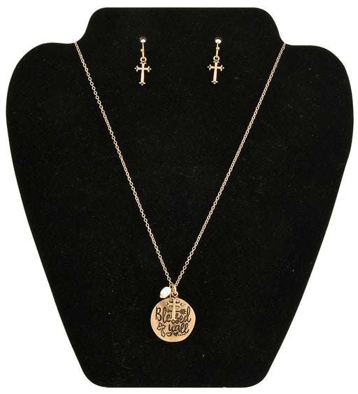 'Blessed Y'all' Necklace & Earring Set - Jeffers - Dog Supplies > Dog Supplies