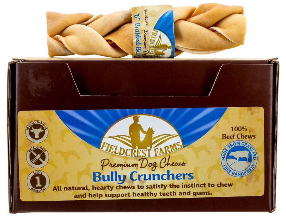 Braided Bully Crunchers Bully Stick Dog Treats, 6' - Jeffers - Dog Supplies > Dog Treats > Bully Sticks