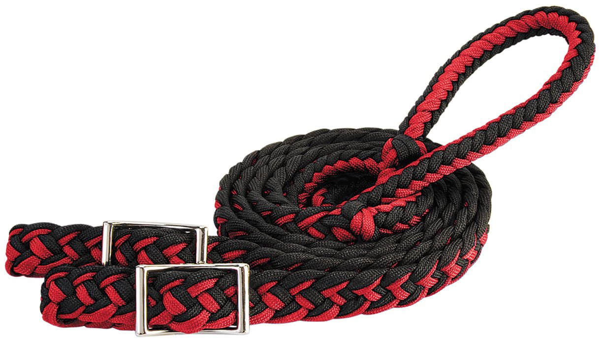 Braided Nylon Barrel Reins - Jeffers - Horse Supplies > Horse Tack