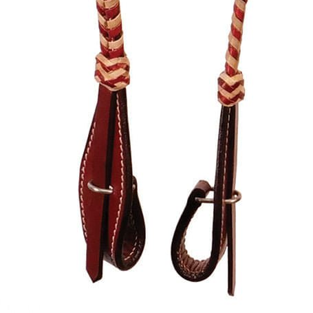 Buffalo Leather Brown Rawhide Laced One Ear Headstall