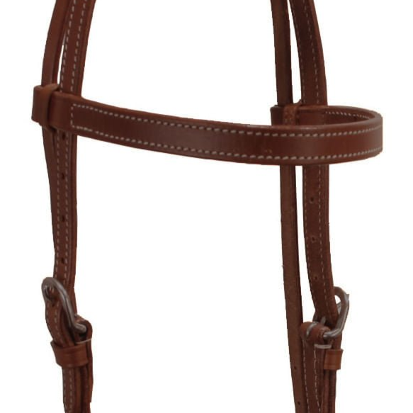 Buffalo Leather of the Rockies Plain Leather Browband Headstall