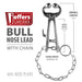 Bull Nose Lead w/ chain - Jeffers - Cattle Supplies > Cattle Supplies