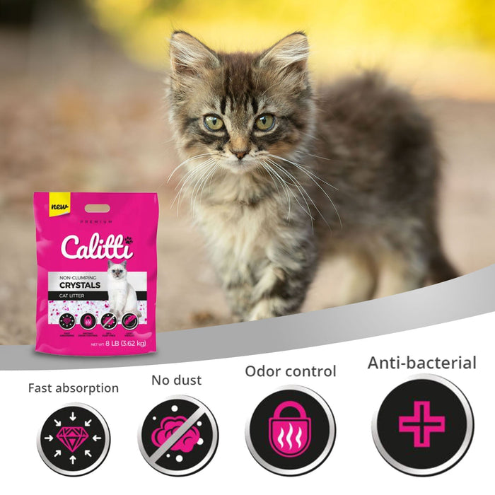 Calitti Non - Clumping Cat Litter Crystals with Silica Gel, Cat Litter 8lb - Jeffers - Cat Supplies > Cat Litter