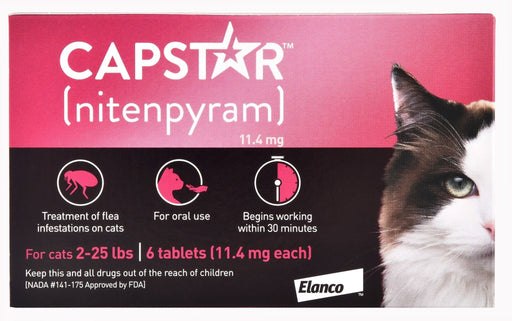 Capstar Flea Tablet for Cats, 6 count - Jeffers - Animal Health & Wellness > Flea & Tick Control