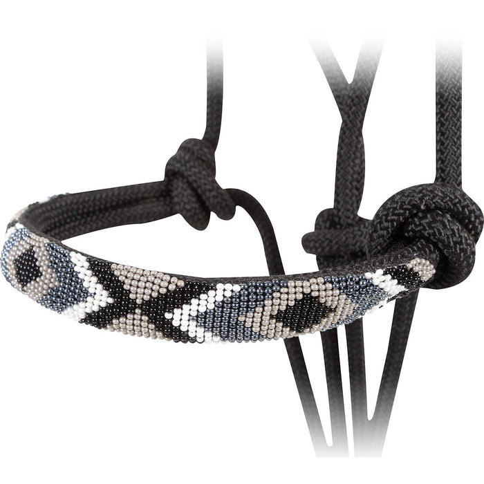 Cashel Beaded Wave Rope Halter, Black - Jeffers - Horse Supplies > Horse Tack > Horse Halters