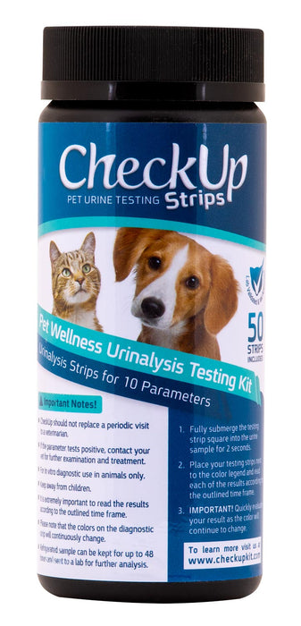 CheckUp 10 - in - 1 Urine Test Strips, Dog/Cat - Jeffers - Animal Health & Wellness > Medical Supplies