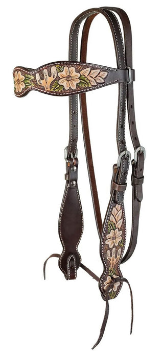 Circle Y Dogwood Desert Browband Headstall, Full - Jeffers - Horse Supplies > Horse Tack > Bridles & Headstalls