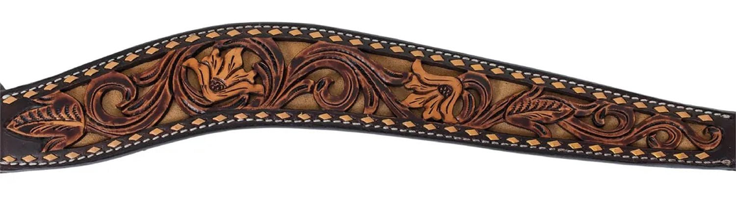 Circle Y Dusty Floral Breast Collar, Full - Jeffers - Horse Supplies > Horse Tack > Breast Collars