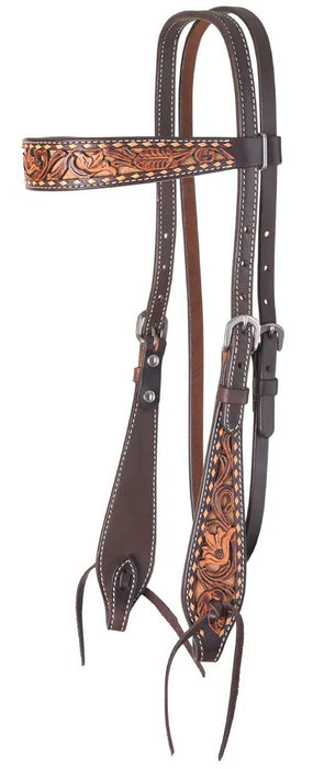 Circle Y Dusty Floral Browband Headstall, Full - Jeffers - Horse Supplies > Horse Tack > Bridles & Headstalls