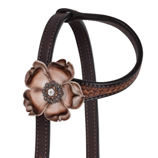 Circle Y Dusty Rose Vintage One Ear Headstall, Full