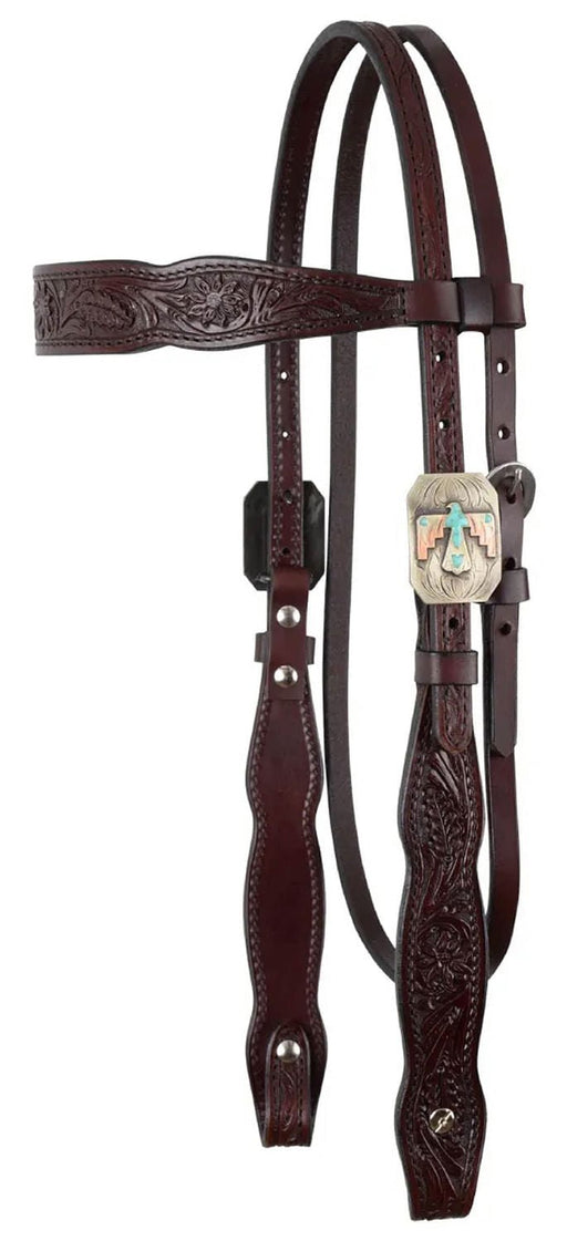 Circle Y Great Oak Browband Headstall, Full - Jeffers - Horse Supplies > Horse Tack > Bridles & Headstalls