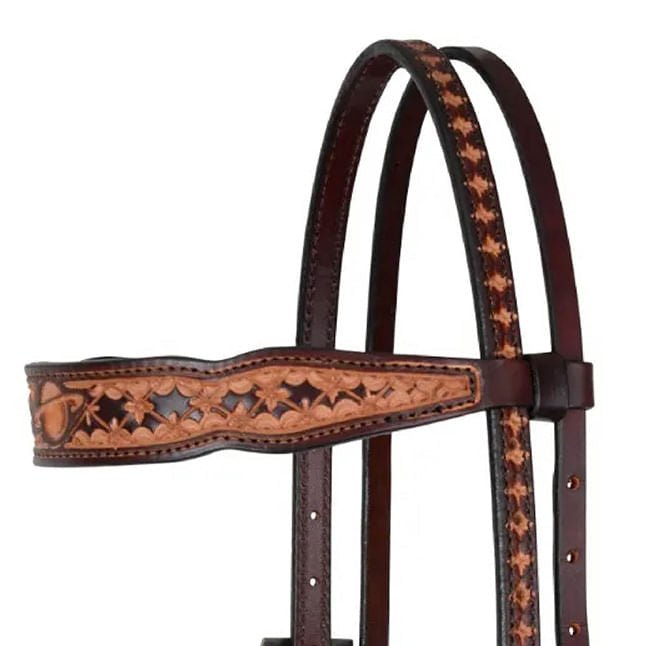 Circle Y Saturn Rising Leather Browband Headstall, Full