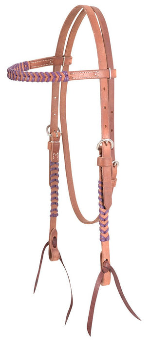 Classic Equine Laced Browband Headstall, Full - Jeffers - Horse Supplies > Horse Tack > Bridles & Headstalls