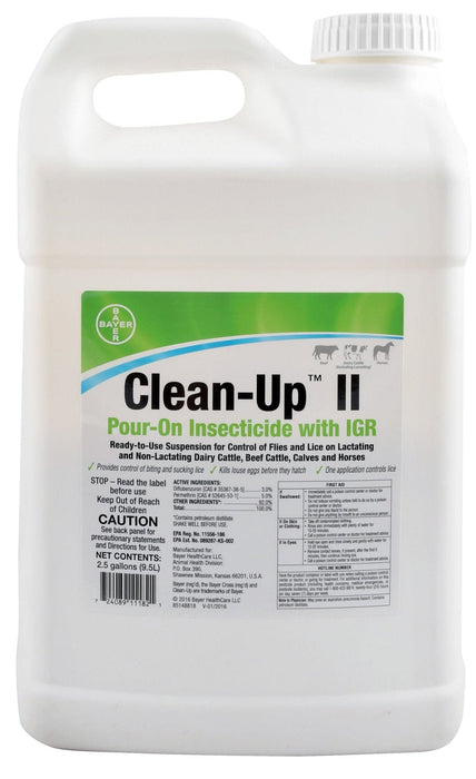 Clean - Up II Pour - On Insecticide with IGR - Jeffers - Animal Health & Wellness > Fly & Insect Control