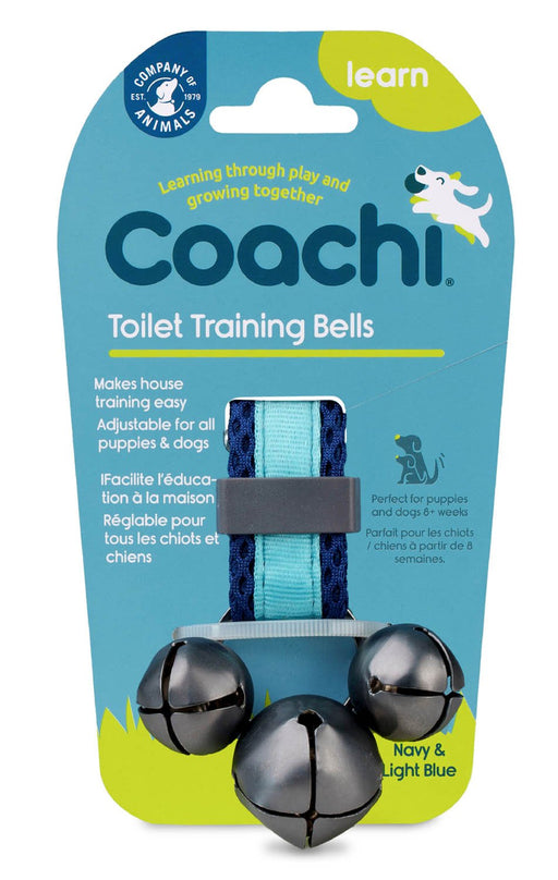 Coachi Toilet Training Bells, Navy & Light Blue - Jeffers - Animal & Pet Supplies > Pet Training Aids