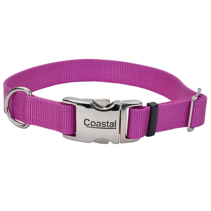 Coastal Adjustable Dog Collar with Metal Buckle, Orchid - Jeffers - Dog Supplies > Dog Apparel > Dog Collars, Harnesses, & Leashes